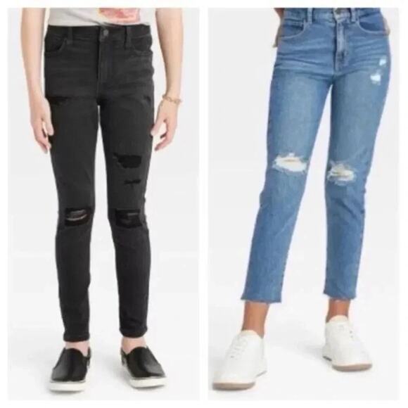 Art Class Girls' 2 pair distressed jeans Size 6 - Picture 1 of 12